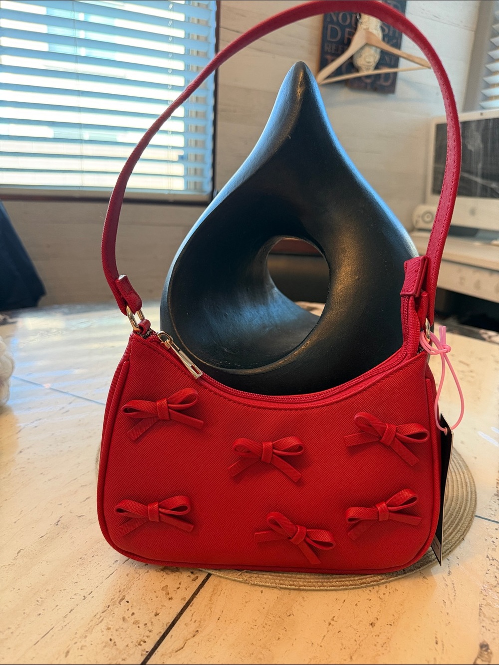 Like Dreams NWT Red Mini Shoulder Bag with Decorative Bows